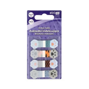 Zakładki indeksujące Łapki 44x15mm 80 kartek - Strigo - Zakładki do książek - miniaturka - grafika 1