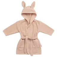 Okrycia kąpielowe dla dzieci - Szlafroczek Kąpielowy Rabbit Z Kapturem 85 X 75 Cm Jollein Frotte Pale Pink - miniaturka - grafika 1