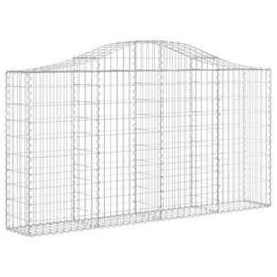 VIDAXL Kosze gabionowe, 10 szt, 200x30x100/120cm, galwanizowane żelazo - Ogrodzenia - miniaturka - grafika 4