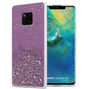 Pokrowiec Do Huawei MATE 20 PRO Etui w Fiolet z Brokatem Glitter Obudowa Case Cover TPU Cadorabo - Etui i futerały do telefonów - miniaturka - grafika 1