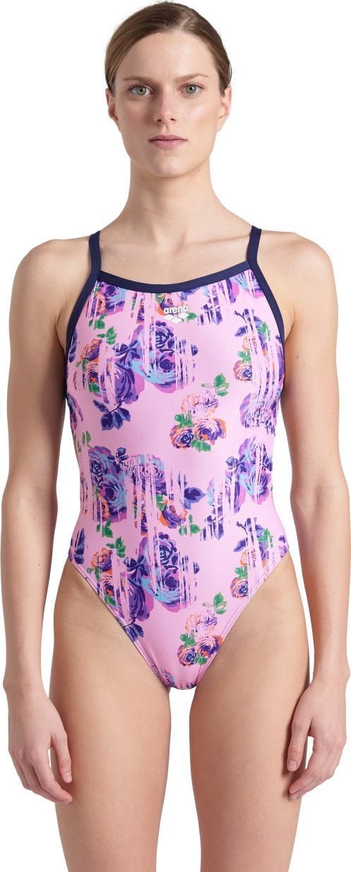 Arena Damski Strój kąpielowy WOMEN'S ARENA ROSE TEXTURE SWIMSUIT XCROSS BACK