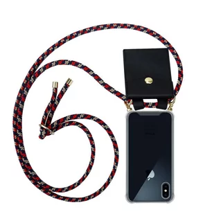 Łańcuszek Pokrowiec Do Apple iPhone X / XS w CZERWONO NIEBIESKO ŻÓŁTY Etui Obudowa Case Cover Ochronny Cadorabo - Etui i futerały do telefonów - miniaturka - grafika 1