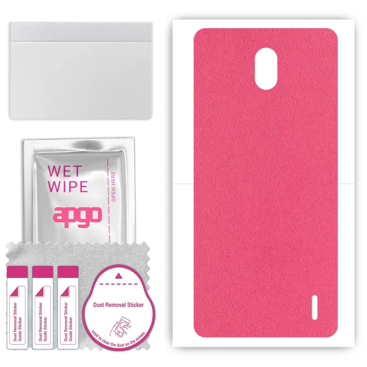 Folia naklejka skórka strukturalna na TYŁ Zamsz do Nokia 1 Plus - Zamsz Różowy - apgo SKINS