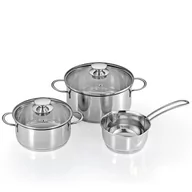 Zestawy garnków i patelni - Zestaw Garnków Ze Szklanymi Pokrywkami 2 Garnki Rondel - miniaturka - grafika 1