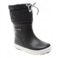 Kalosze damskie - Aigle Kalosze Czarne Dziecięce Ocieplane Wsuwane 20 Jtc - miniaturka - grafika 1