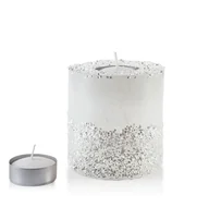 Świece - Lumarko Świeca Lampion Walec 120x120 Diament Bia - miniaturka - grafika 1