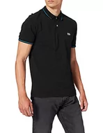Koszulki męskie - Lee Koszulka męska Pique Polo, Czarny (Black 01), XXXXX-Large - miniaturka - grafika 1