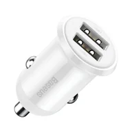Ładowarki samochodowe - Baseus Grain Pro ładowarka samochodowa 2x USB 4,8 A biały (CCALLP-02) - miniaturka - grafika 1