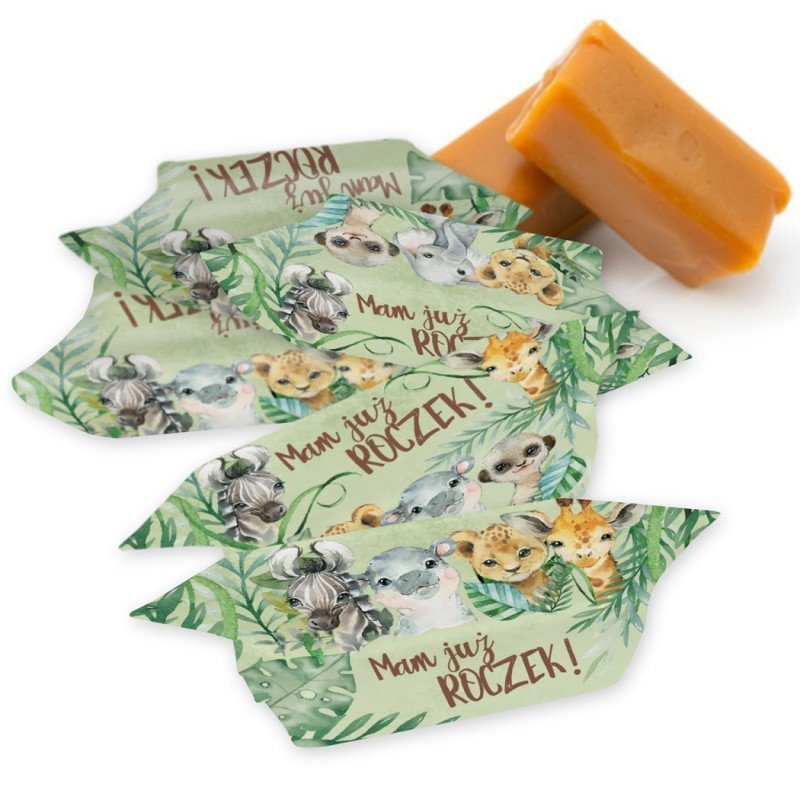 KRÓWKI podziękowanie dla gości upominek na ROCZEK 1kg 65szt Safari