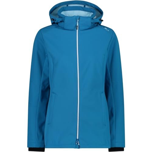CMP damska kurtka Softshell z odpinanym kapturem, Jadeit, 48