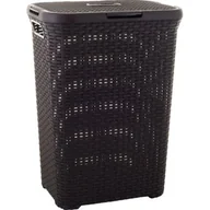 Kosze na bieliznę - Curver Kosz na pranie Style, ciemnobrązowy, 60 l (CUR-189206) - miniaturka - grafika 1