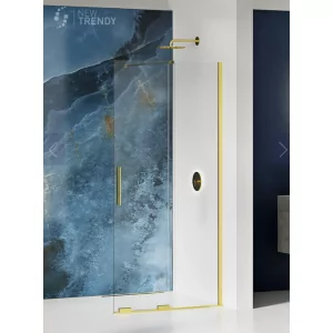 New Trendy EXK-4300 KABINA SMART LIGHT GOLD WALK-IN 150x200 CZYSTE 8mm ACTIVE SHIELD - Kabiny prysznicowe - miniaturka - grafika 1