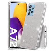 Etui i futerały do telefonów - Etui SAMSUNG GALAXY A72 Brokat Glitter srebrne - miniaturka - grafika 1