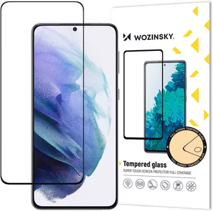Wozinsky super wytrzymałe szkło hartowane Full Glue na cały ekran z ramką Case Friendly Samsung Galaxy S21 5G czarny - Szkła hartowane na telefon - miniaturka - grafika 1