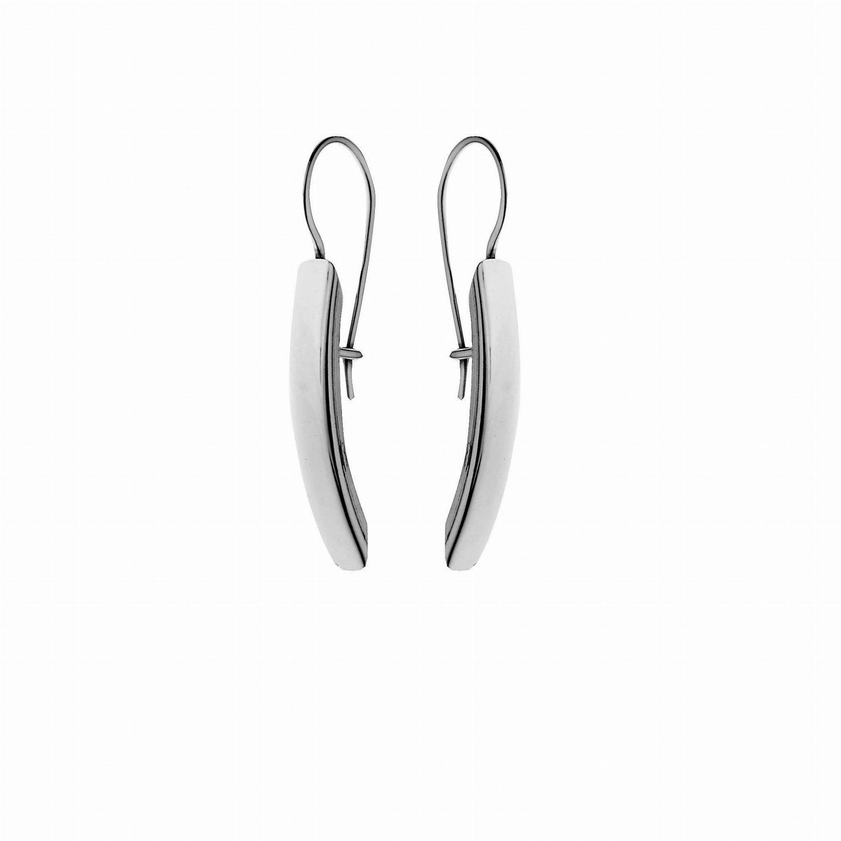 Srebrne gładkie 925 klasyczne kolczyki patyczki polerowane