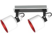 Lampy sufitowe - KET Reflektorowa LAMPA sufitowa KET1102 regulowana OPRAWA metalowa reflektorki industrialne biały srebrny czarny czerwony KET1102 - miniaturka - grafika 1