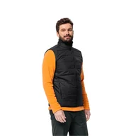 Kamizelki męskie - Męska kamizelka Jack Wolfskin LAPAWA INS VEST M black - L - miniaturka - grafika 1