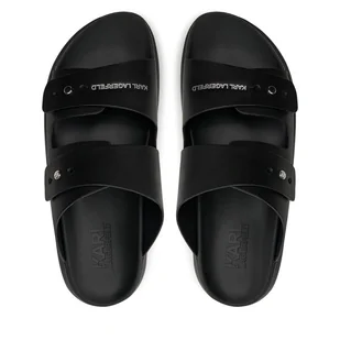 Klapki KARL LAGERFELD KL52504 Black Lthr / Mono - Klapki i japonki męskie - miniaturka - grafika 1