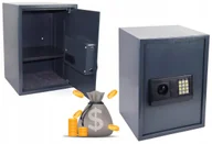 Sejfy i kasy pancerne - PREMIUM SOLIDNY SEJF DOMOWY BIUROWY GABINETOWY HOTELOWY 19kg ZAMEK SZYRF - miniaturka - grafika 1