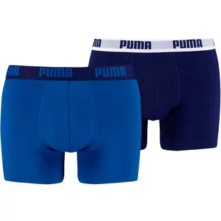 Bielizna sportowa męska - Bokserki męskie Puma Basic Boxer 2P niebieskie 521015001 420 - grafika 1