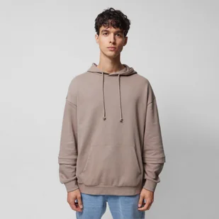 Męska bluza dresowa nierozpinana z kapturem Outhorn OTHAW23TSWSM0740 - brązowa - Bluzy sportowe męskie - miniaturka - grafika 1