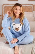 Piżamy damskie - Doctor Nap błękitna piżama z misiem soft PM.5268, Kolor niebieski, Rozmiar M, Doctor Nap - Primodo.com - miniaturka - grafika 1
