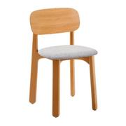 Krzesła - Zestaw 2 bukowych krzeseł z szarym siedziskiem Bonami Selection Miko - miniaturka - grafika 1