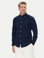 Koszule męskie - Tommy Hilfiger Koszula MW0MW38556 Granatowy Slim Fit - miniaturka - grafika 1