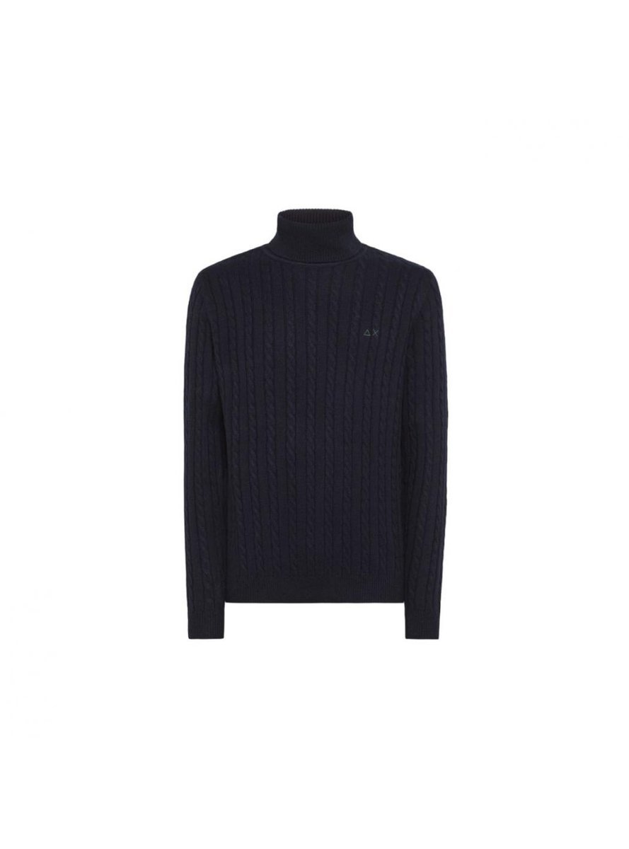 Sun68 - Maglione Turtle Navy Blue K43140
