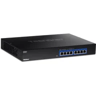 Pozostałe akcesoria sieciowe - Trendnet TEG-S708 łącza sieciowe Czarny - miniaturka - grafika 1
