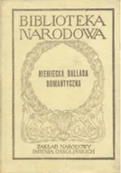 Poezja - Niemiecka ballada romantyczna - miniaturka - grafika 1