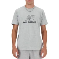 Koszulki męskie - Koszulka New Balance MT41906AG - szara - miniaturka - grafika 1