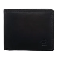 Portfele - Mały Portfel Męski RFiD Skórzany Natural Brand Czarny - miniaturka - grafika 1