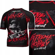 Kimona, stroje i obuwie - Rashguard Z Krótkim Rękawem Męski Extreme Hobby Why So Serious R. S - miniaturka - grafika 1