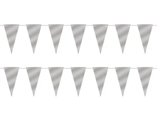 Baner girlanda flagietki srebrne - 500 cm - Dekoracje sali Baner girlanda flagietki srebrne - 500 cm - Dekoracje sali - miniaturka - grafika 1
