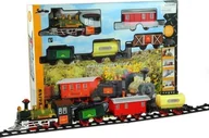 Tory, garaże, parkingi - Kolejka elektryczna Train Set 4 wagony lokomotywa - miniaturka - grafika 1