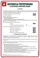 Instrukcje stanowiskowe BHP - DB003 INSTRUKCJA POSTĘPOWANIA W PRZYPADKU POWSTANIA POŻARU, PN - PŁYTA PCV 1MM; (245X350MM) - miniaturka - grafika 1