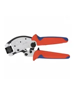 Akcesoria do elektronarzędzi - Knipex Self-adjusting crimping pliers Twistor T (red/blue, for ferrules) - miniaturka - grafika 1