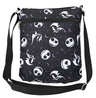 Torebki damskie - Disney Torby crossbody dla kobiet, prezent koszmar przed Bożym Narodzeniem, film Jack Skellington, czarna wegańska mała torba na ramię, torebka podróżna dla kobiet, codzienny paszport na Halloween, - miniaturka - grafika 1