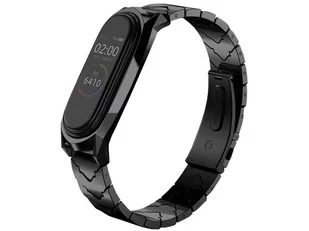 Mijobs Bransoletka V-Style GT band Mijobs do Xiaomi Mi Band 3/4 czarna uniwersalny - Akcesoria do smartwatchy - miniaturka - grafika 1
