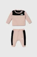 Dresy i komplety dla dziewczynek - The North Face dres niemowlęcy TNF TECH CREW SET kolor różowy - miniaturka - grafika 1