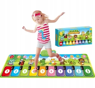 Mata Interaktywna Grająca Pianino 110Cm Edukacyjna Zabawa Muzyczna Ruchowa - Maty edukacyjne - miniaturka - grafika 1