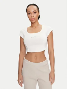 Converse Top W Wordmark Corset Top 10026506-A02 Écru Slim Fit - Koszulki i topy damskie - miniaturka - grafika 1