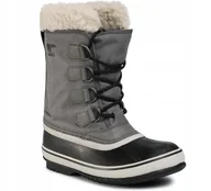 Śniegowce damskie - SOREL DAMSKIE ŚNIEGOWCE SZARE ZE SKÓRĄ SZNUROWANE 43 Ż7D - miniaturka - grafika 1