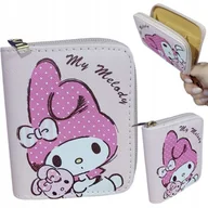 Portfele - Uroczy Portfel Młodzieżowy Dziecięcy KUROMI SANRIO MELODY RÓŻOWY NA ZAMEK - miniaturka - grafika 1