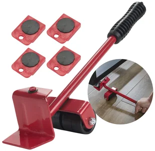 Podnośnik rolki do mebli narzędzie do przesuwania podnoszenia 4 suwaki - Meble modułowe i akcesoria - miniaturka - grafika 1