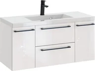 Szafki łazienkowe - Szafka z Umywalką ROSEN 100 cm D - Uchwyt Czarny - miniaturka - grafika 1