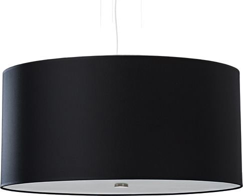 Lampa wisząca Lumes Czarny okrągły żyrandol z abażurem 50 cm - EX689-Otti