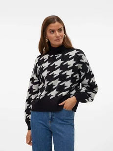 Vero Moda Sweter w kolorze czarno-białym - Swetry damskie - miniaturka - grafika 1