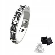 Pierścionki - Obrączka RÓŻANIEC srebrna pr. 925 Pierścionek z Różańcem na Palec r. 10 - miniaturka - grafika 1